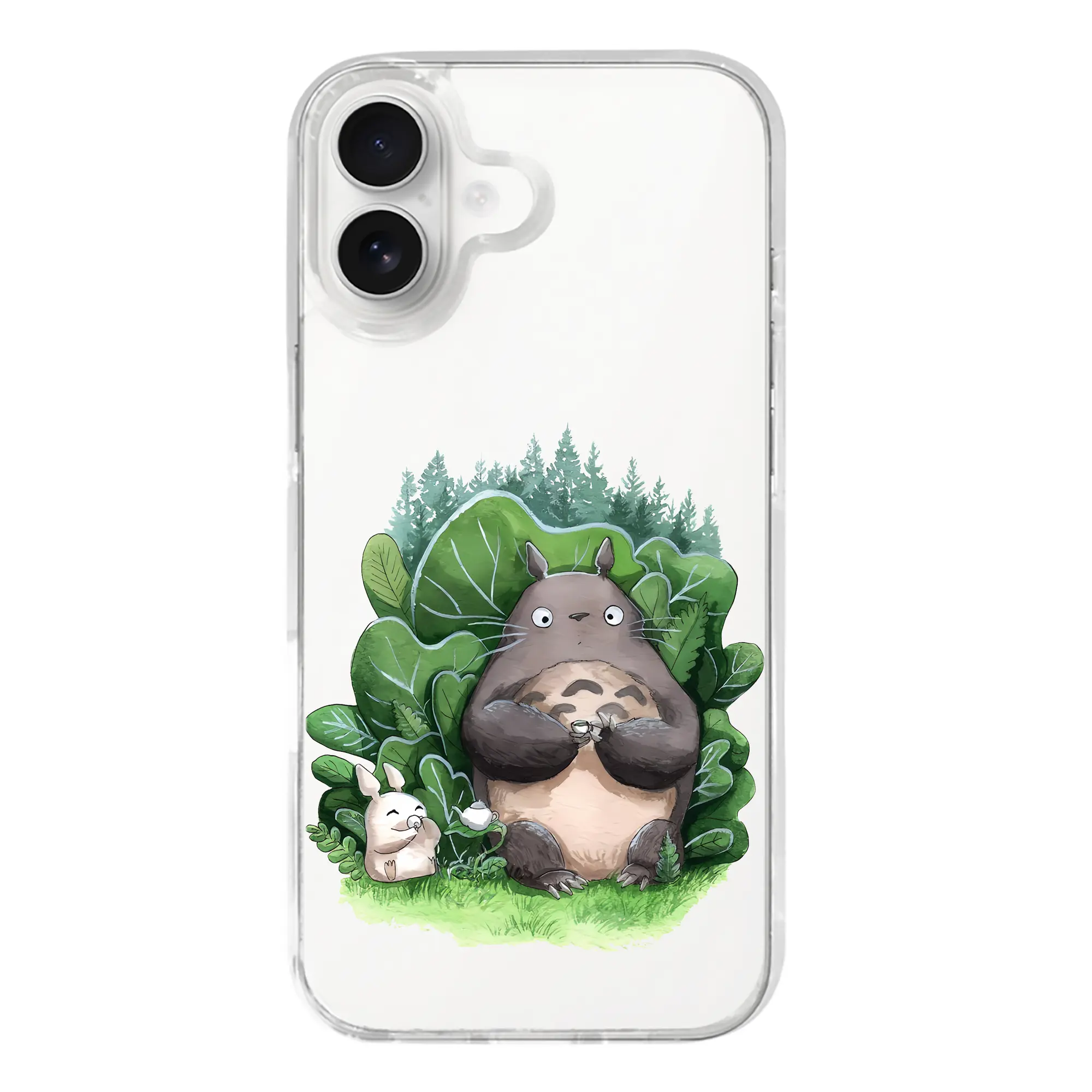 となりのトトロ グッズ トトロ - iPhone 17シリーズ 透明スマホケース – 薄型・耐衝撃・精密フィット保護カバー